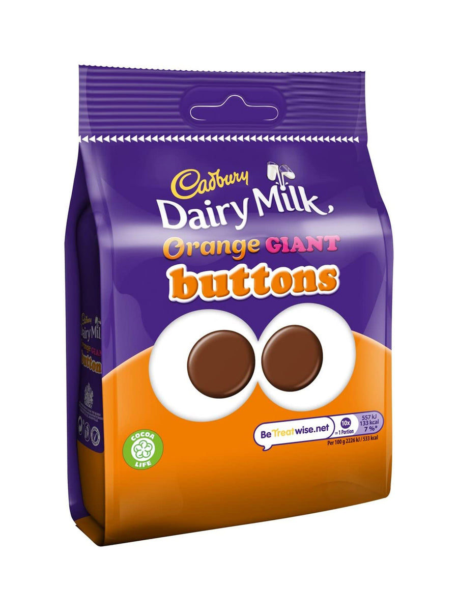 CADBURY DAIRY MILK ORANGE GIANT BUTTONS 110G Village Grocer M City