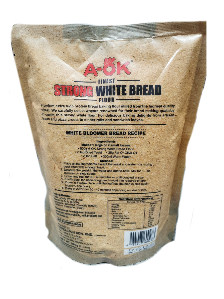 A-OK STRONG WHITE BREAD FLOUR 900G – Village Grocer - M City
