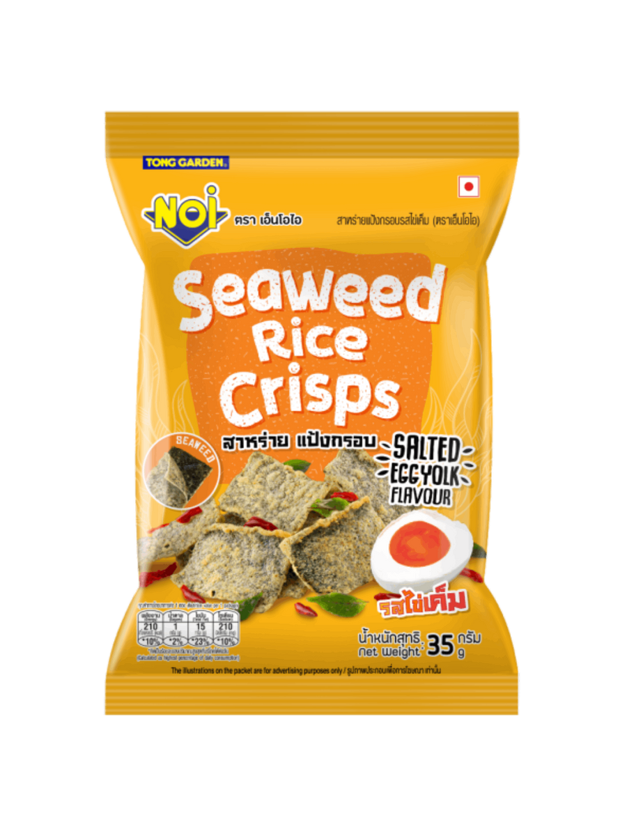 Noi Rice NOI SEAWEED RICE CRISPS SALTED EGG YOLK 35G – Village Grocer - M City