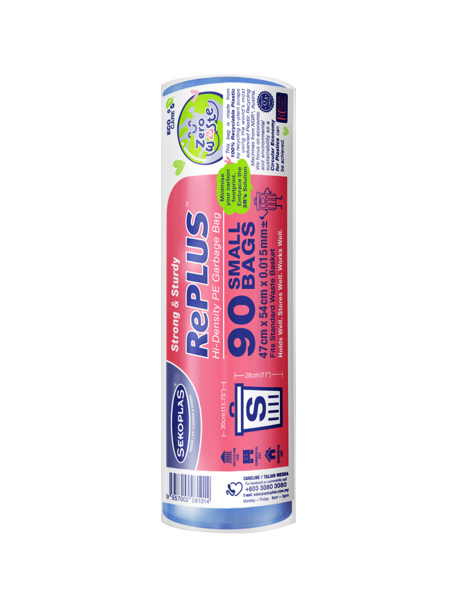 SEKOPLAS REPLUS GARBAGE BAGS ROLL S-47X54CM 90'S – Village Grocer - M City